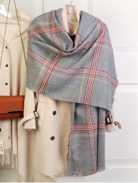 Soft-Touch Plaid Scarf